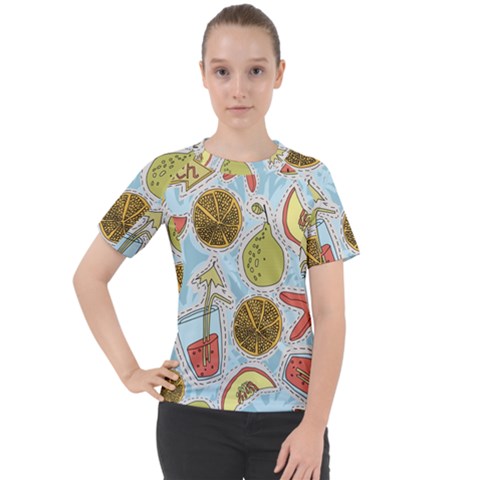 Tropical Pattern Women s Sport Raglan Tee by GretaBerlin