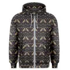 Moth Pattern Men s Zipper Hoodie by GretaBerlin