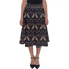 Moth Pattern Perfect Length Midi Skirt