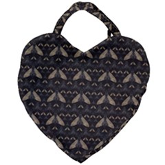 Moth Pattern Giant Heart Shaped Tote by GretaBerlin