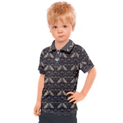 Moth Pattern Kids  Polo Tee