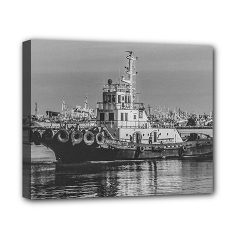 Tugboat At Port, Montevideo, Uruguay Canvas 10  X 8  (stretched) by dflcprintsclothing