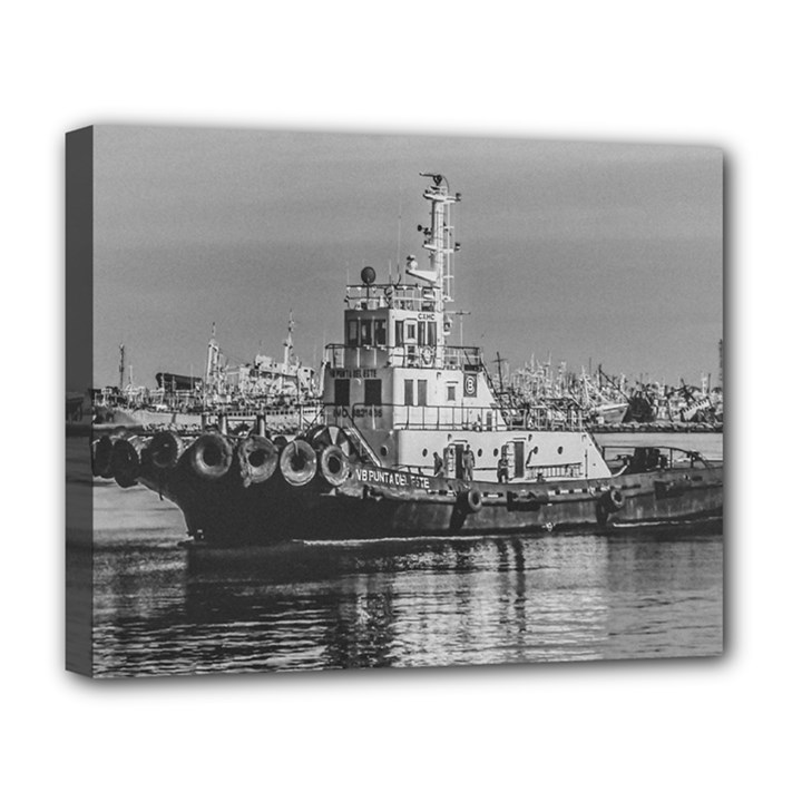 Tugboat At Port, Montevideo, Uruguay Deluxe Canvas 20  x 16  (Stretched)