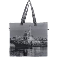 Tugboat At Port, Montevideo, Uruguay Canvas Travel Bag by dflcprintsclothing