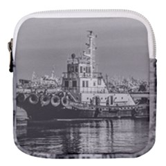 Tugboat At Port, Montevideo, Uruguay Mini Square Pouch by dflcprintsclothing