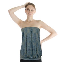 Decorative Wheat Wreath Stars Strapless Top by pepitasart