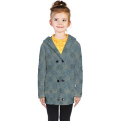 Decorative Wheat Wreath Stars Kids  Double Breasted Button Coat by pepitasart