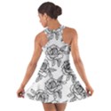 Line Art Black And White Rose Cotton Racerback Dress View2