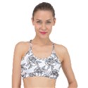 Line Art Black And White Rose Basic Training Sports Bra View1