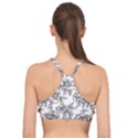 Line Art Black And White Rose Basic Training Sports Bra View2