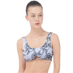 Line Art Black And White Rose The Little Details Bikini Top