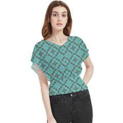 Tiles Butterfly Chiffon Blouse