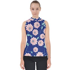 Floral Mock Neck Shell Top by Sobalvarro