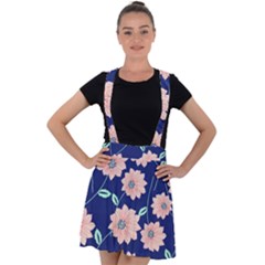 Floral Velvet Suspender Skater Skirt by Sobalvarro