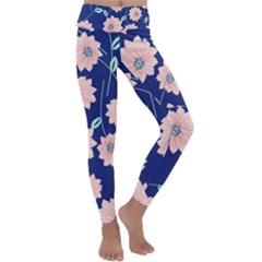 Floral Kids  Lightweight Velour Classic Yoga Leggings by Sobalvarro