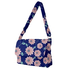 Floral Full Print Messenger Bag (l) by Sobalvarro