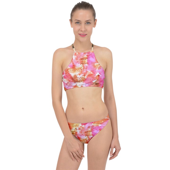 color of world Racer Front Bikini Set