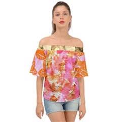 Color Of World Off Shoulder Short Sleeve Top by ginnyden