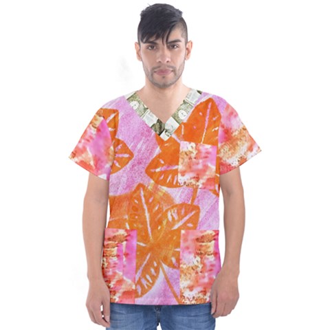 Colorful Men s V-neck Scrub Top by ginnyden