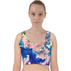 Complementary Contrast Velvet Racer Back Crop Top by ginnyden