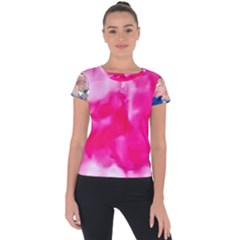 Complementary Contrast Short Sleeve Sports Top  by ginnyden