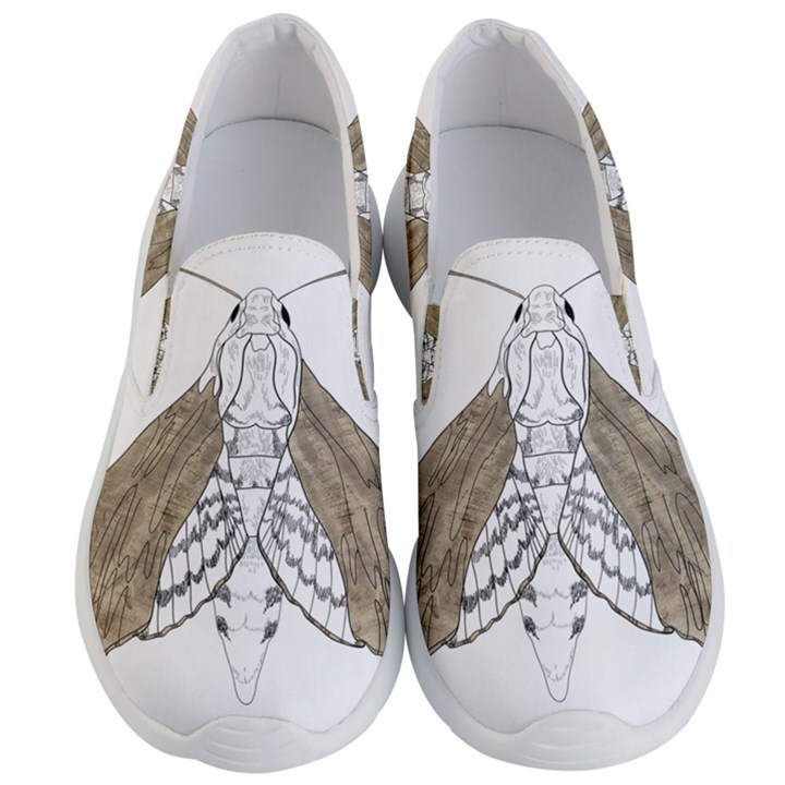 Surreal moth at night Men s Lightweight Slip Ons