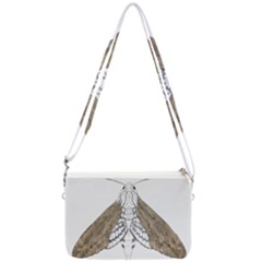 Surreal Moth At Night Double Gusset Crossbody Bag by GretaBerlin