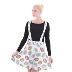 Happy Doodle Laugh Suspender Skater Skirt by tmsartbazaar