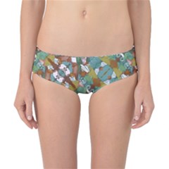 Multicolored Collage Print Pattern Mosaic Classic Bikini Bottoms