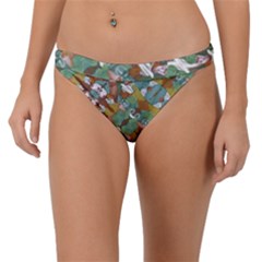 Multicolored Collage Print Pattern Mosaic Band Bikini Bottom