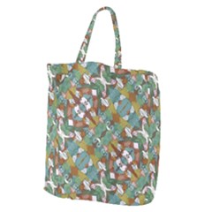 Multicolored Collage Print Pattern Mosaic Giant Grocery Tote