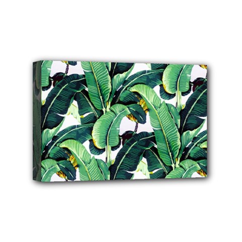 Tropical Banana Leaves Mini Canvas 6  X 4  (stretched) by goljakoff