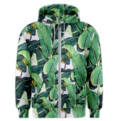 Tropical Banana Leaves Men s Zipper Hoodie by goljakoff