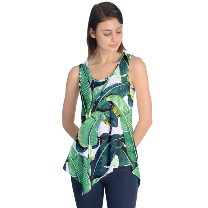 Tropical banana leaves Sleeveless Tunic