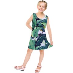 Tropical Banana Leaves Kids  Tunic Dress by goljakoff