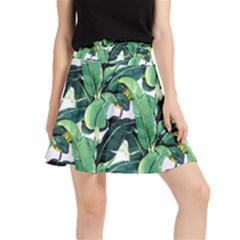 Tropical Banana Leaves Waistband Skirt by goljakoff