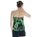 Night tropical banana leaves Strapless Top View2