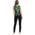 Night tropical banana leaves V-Neck Cropped Tank Top View2