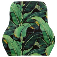 Night Tropical Banana Leaves Car Seat Back Cushion  by goljakoff