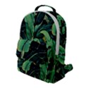 Night tropical banana leaves Flap Pocket Backpack (Large) View1