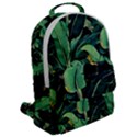 Night tropical banana leaves Flap Pocket Backpack (Large) View2