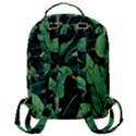 Night tropical banana leaves Flap Pocket Backpack (Large) View3