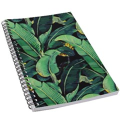 Night Tropical Banana Leaves 5 5  X 8 5  Notebook by goljakoff