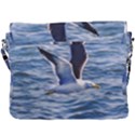 Seagull Flying Over Sea, Montevideo, Uruguay Buckle Messenger Bag View3