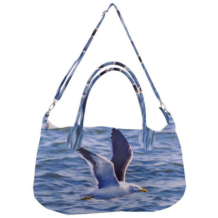 Seagull Flying Over Sea, Montevideo, Uruguay Removal Strap Handbag