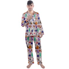 Halloween Men s Long Sleeve Satin Pyjamas Set