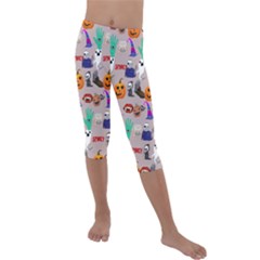 Halloween Kids  Lightweight Velour Capri Leggings 