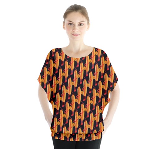 Halloween Batwing Chiffon Blouse by Sparkle