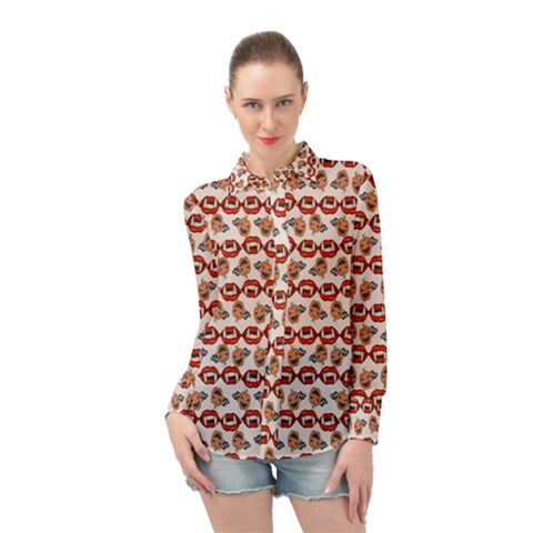 Halloween Long Sleeve Chiffon Shirt by Sparkle