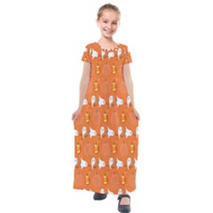 Halloween Kids  Short Sleeve Maxi Dress by Sparkle